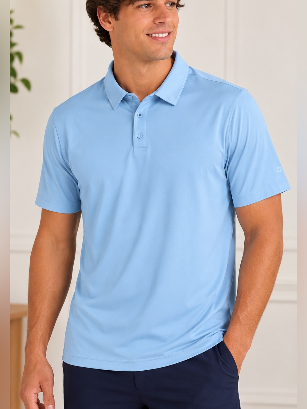 RBX Performance Polo Shirt Men’s Small Light Blue Active Golf Casual NWT